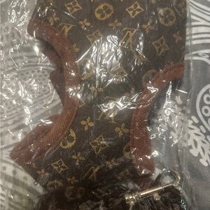 Brown Monogram Pet Harness and leash set All sizes available